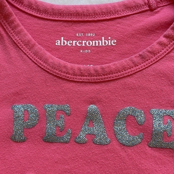 Abercrombie Girls Pink Glitter Top. Size 9/10 - Picture 2 of 5
